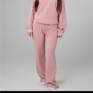 COMFRT Baby Pink Waffle-Knit Lounge Set